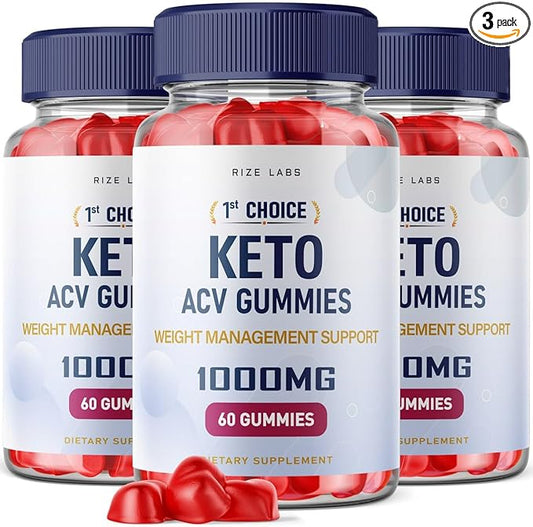 1st Choice Keto ACV Gummies - Advanced Weight Loss Support with Apple Cider Vinegar + ACV Supplement Belly Fat Diet (180 Gummies)