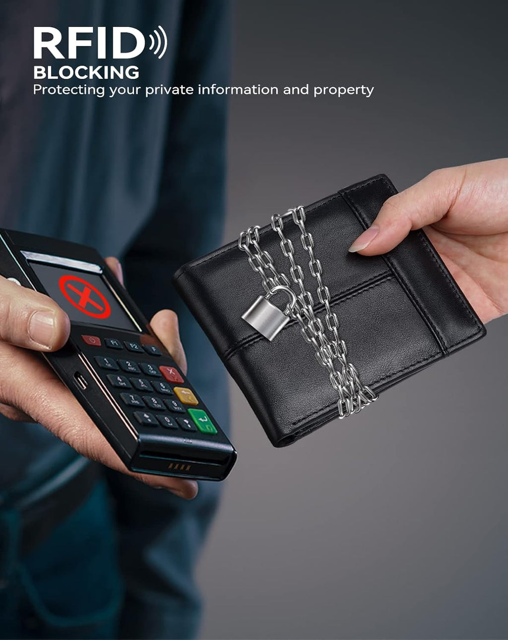 Swallowmall Mens Wallet Rfid Blocking Leather Wallet for Men Bifold Wallets with 1 ID Window 16 Card Slot