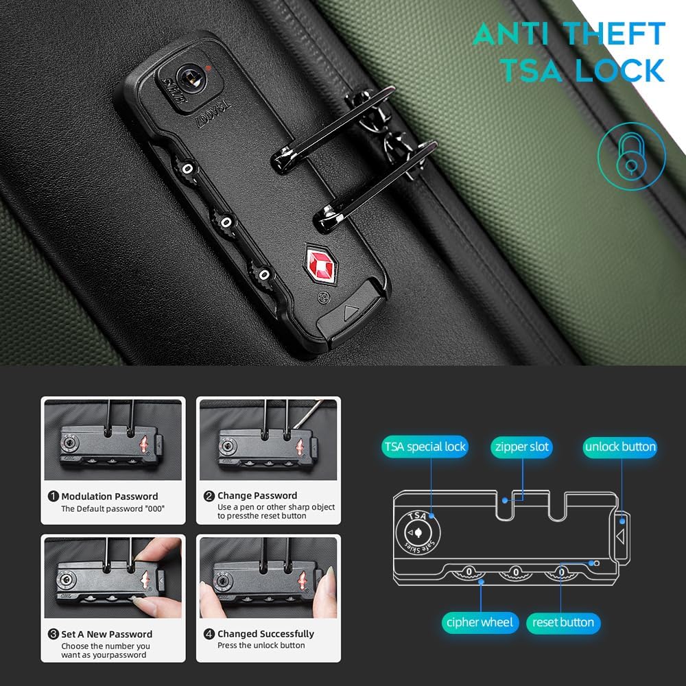 BANGE Anti-Theft Backpack,Tech Backpacks, 17 Inch Laptop Backpack with USB3.0 Charging Port, Mens Travel Backpack for Men and Women…