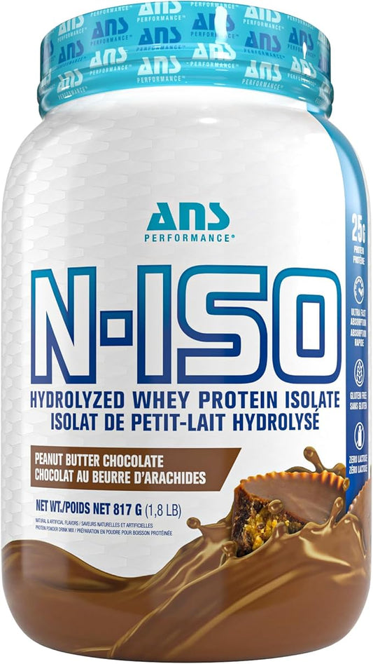 100% Pure Hydrolyzed Whey Isolate Protein + BCAAs - 25g of Protein - Peanut Free, Gluten Free, Zero Lactose (Peanut Butter Chocolate, 1.8 lb)