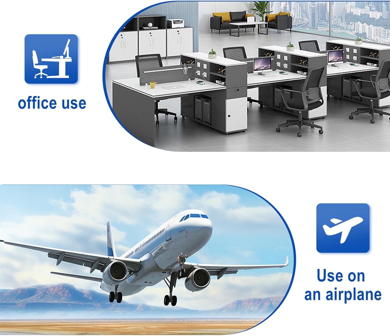 Airplane Footrest Hammock, Foot Hammock for Plane Travel, Portable Height Adjustable Travel Footrest Hammock Accessories, Lightweight Foot Hammock Suitable for Offices, Cars, and Airplanes