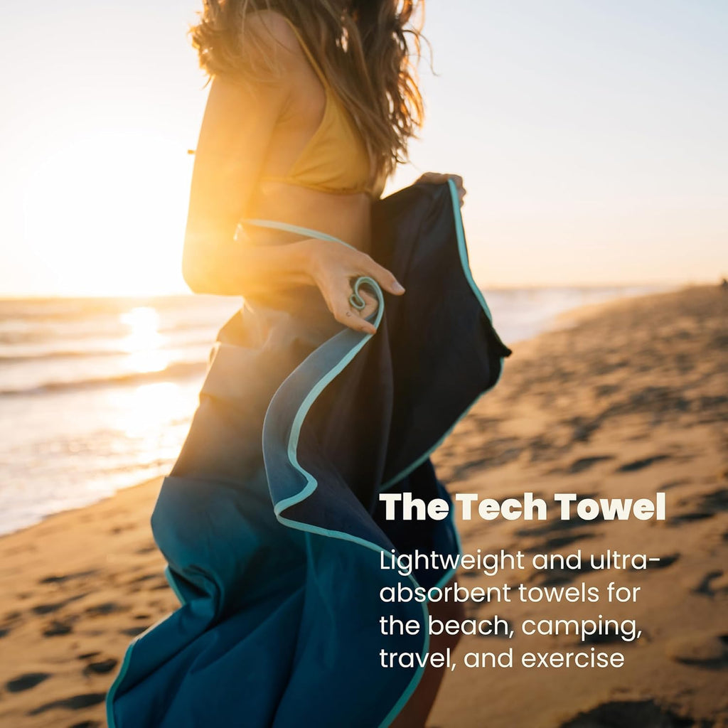 Rumpl Tech Towel Quick-Dry Towel for Travel, Beach, and Camp, Baja Fade