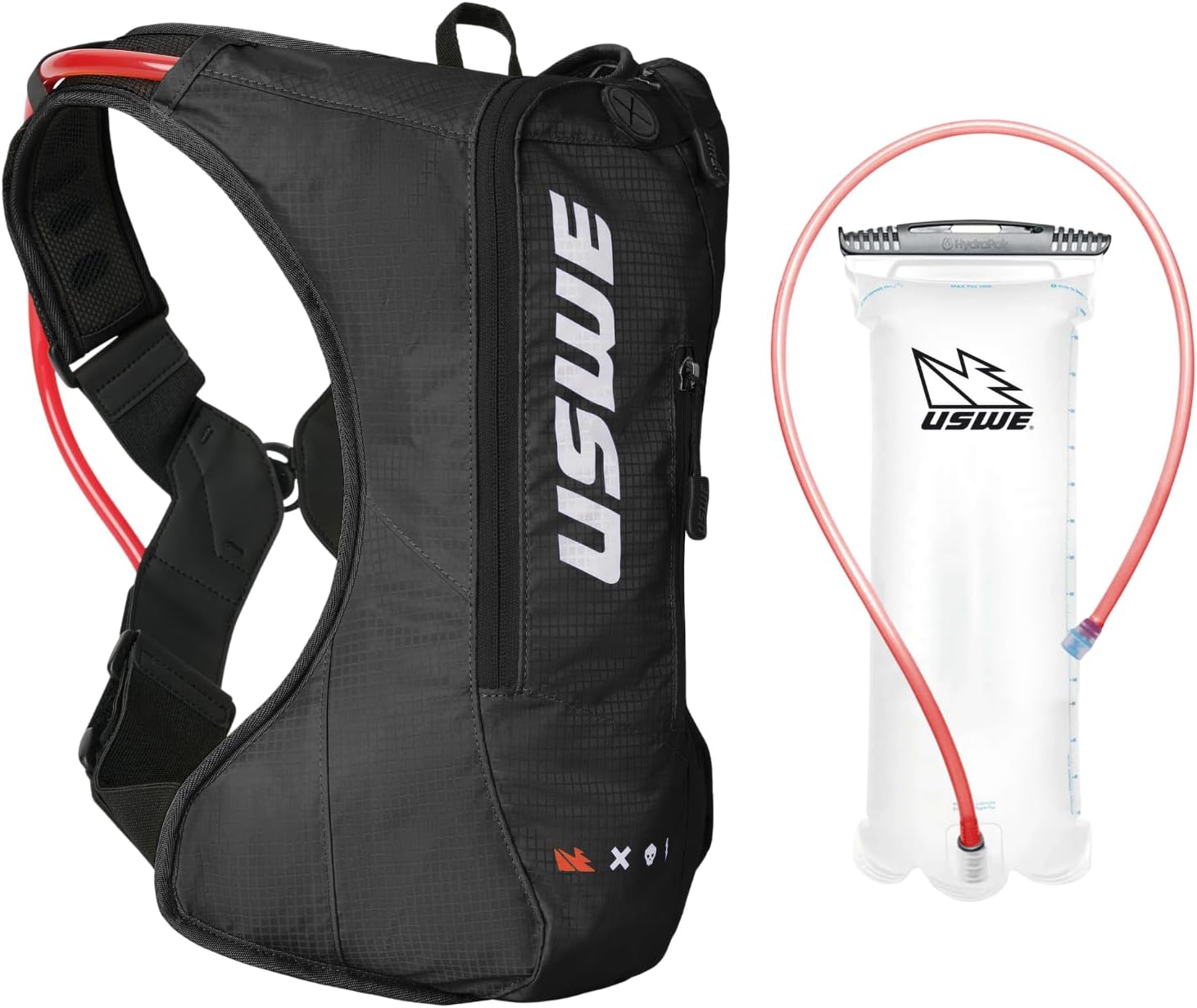 USWE Outlander Moto Hydration Pack, Running, Hiking Hydration Backpack with Water Bladder, Hydropack for Men and Women, Backpack Gear and Equipment for Cycling, MTB