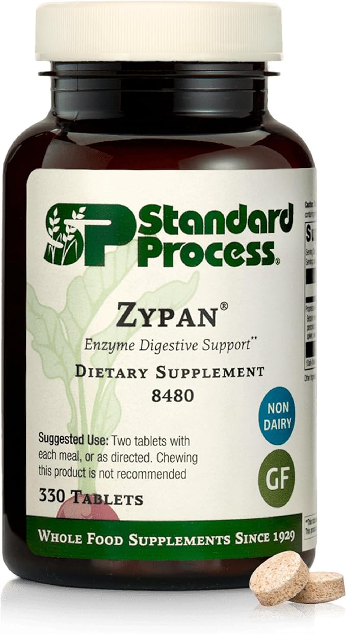 Standard Process Inc. Zypan - Digestive Health Support Supplement - HCI Supplement with Pancreatin, Betaine Hydrochloride & Pepsin - Support Macronutrient Digestion - 330 Tablets-VitarraWellness