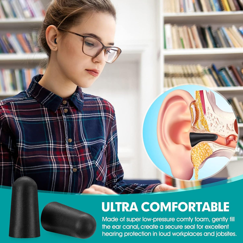 60 Pairs Bottled Earplugs for Noise Cancelling Foam EarPlugs for Sleeping Work Snoring Sound Blocking Construction Noise Reducing Earplugs