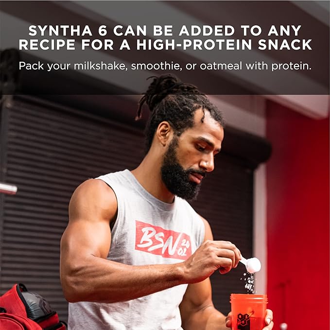 BSN SYNTHA-6 Whey Protein Powder, Vanilla Protein Powder with Micellar Casein, Milk Protein Isolate Powder, Vanilla Ice Cream, 97 Servings (Package May Vary)