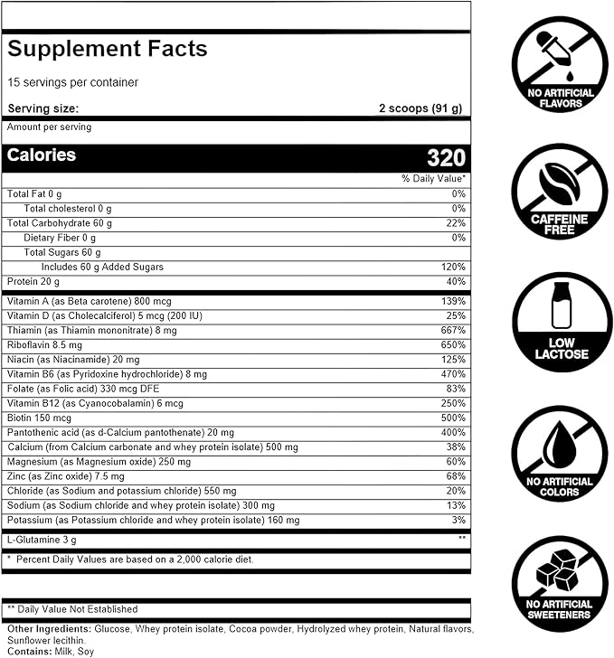 FIRST ENDURANCE Ultragen Workout Recovery Drink Powder, Protein Mix, Boosts Energy, Accelerates Recovery | Chocolate, 15 Servings-VitarraWellness
