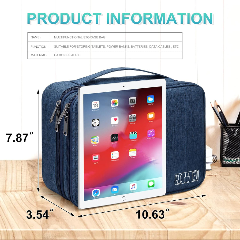 CILLA Electronics Organizer Travel, Travel Cord Organizer Case, Compact Electronics Accessories Bag for Cable, Cord, Charger, Phone