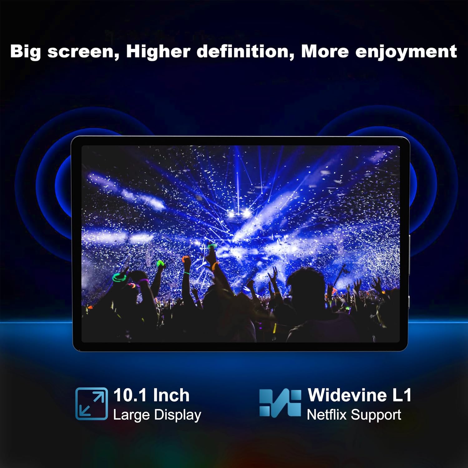 Android 14 Tablet with Keyboard，16GB RAM 128GB ROM 1TB Expand, 8000mAh Battery, 10.1 Inch Tablet with 13MP+8MP Camera/Bluetooth/GPS/WiFi/HD Display (Dark Gray)