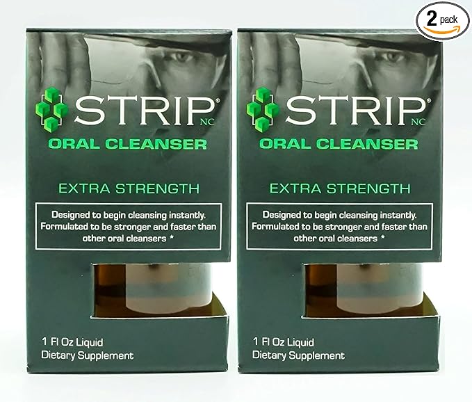Wellgenix Strip Detox Oral Cleanser Extra Strength Instant Cleansing - Potent Deep System Cleanser - Formulated to Be Strong (1 oz) (2 Pack)
