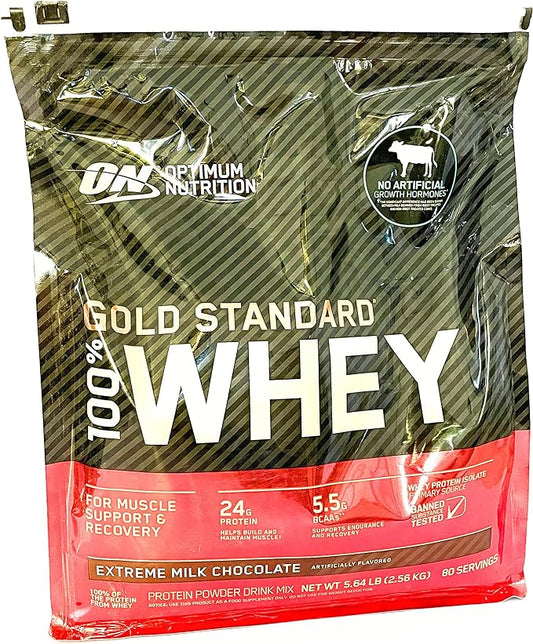 100% Whey Gold Standard, Extreme Milk Chocolate, 5 lb
