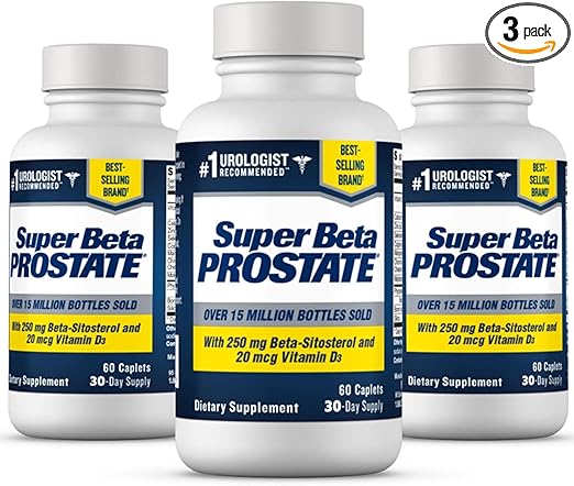 Support Supplement for Men's Health - Reduce Bathroom Trips, Promote Sleep, Better Bladder Emptying & Healthy Prostate, Beta Sitosterol - 60 Count (Pack of 3)