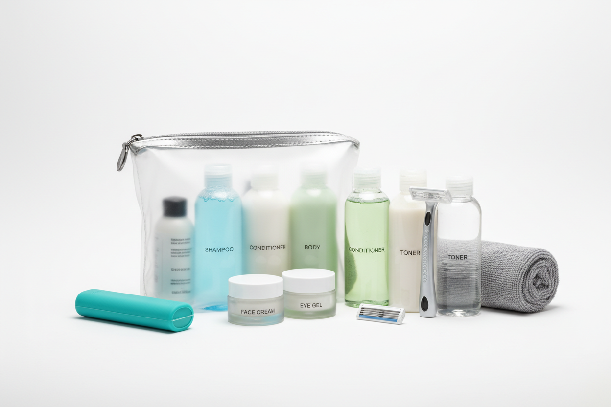 Travel Bottles & Toiletry Kits (make it real photo)